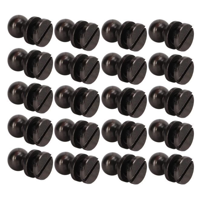 40 Rivets à Tête Ronde Avec Anneau - Alliage Métal, Pour Sacs, Cuir, DIY - 10mm D'ouverture