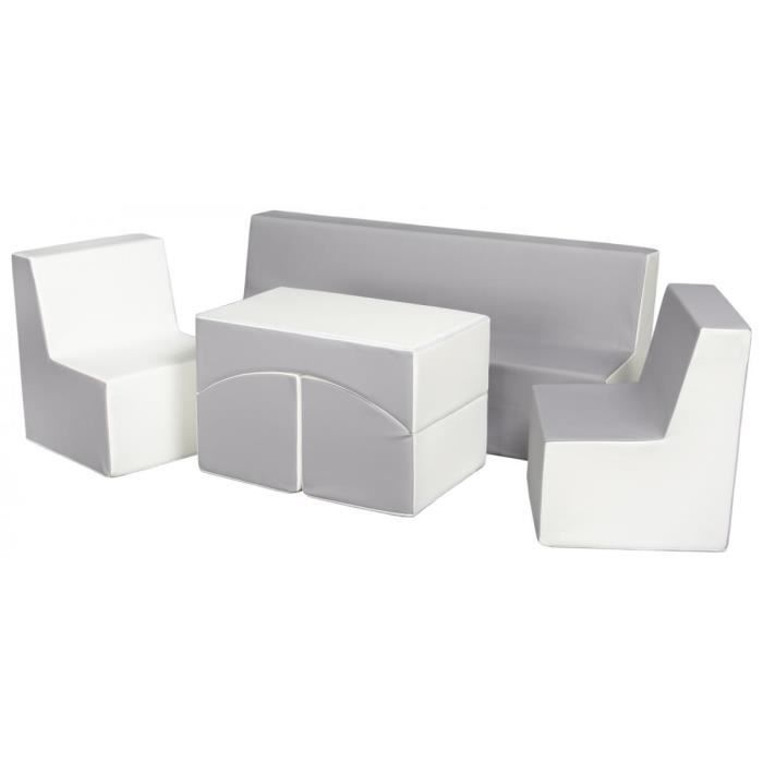 Velinda - 242531.9 - Ensemble de fauteuils chambre enfant blanc,gris