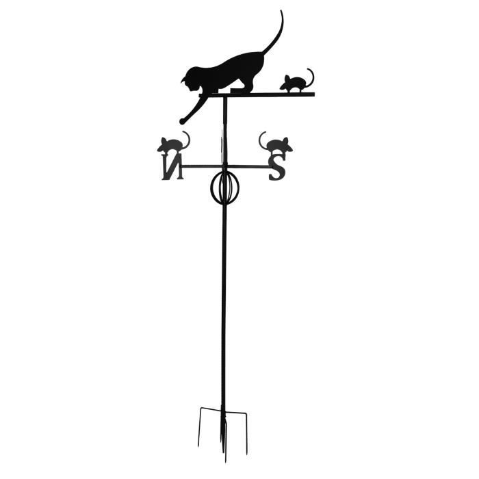 Girouette chasseur et chien de chasse en métal pour cour extérieure en fer forgé avec indicateur de direction du vent en acier inoxydable pour jardin, terrasse, cour, décoration