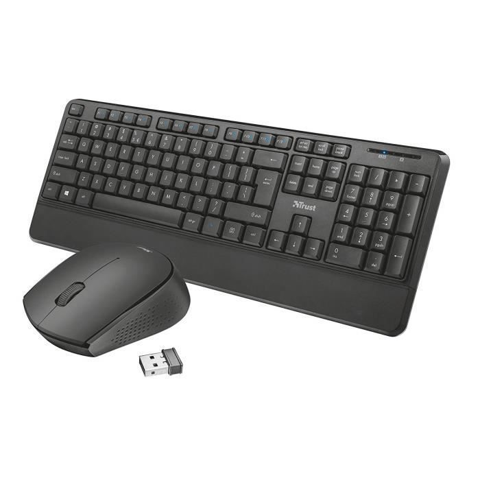 WE Bundle clavier souris sans fil rechargeable 2,4G BT Blanc Alu