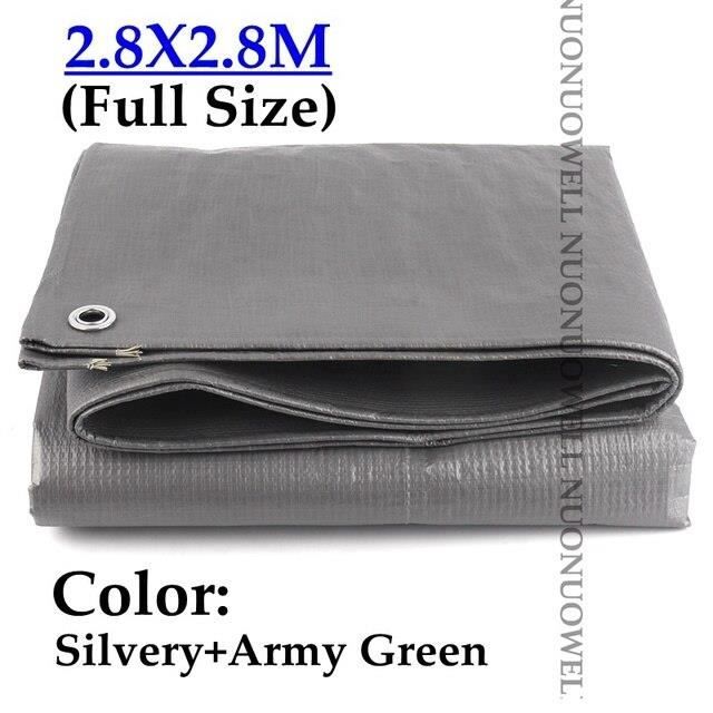 Bâche De Camping Imperméable Camouflage - 2x2 M - Auvent, Abri Extérieur Pour Randonnée, Pique-nique, Plage - 5