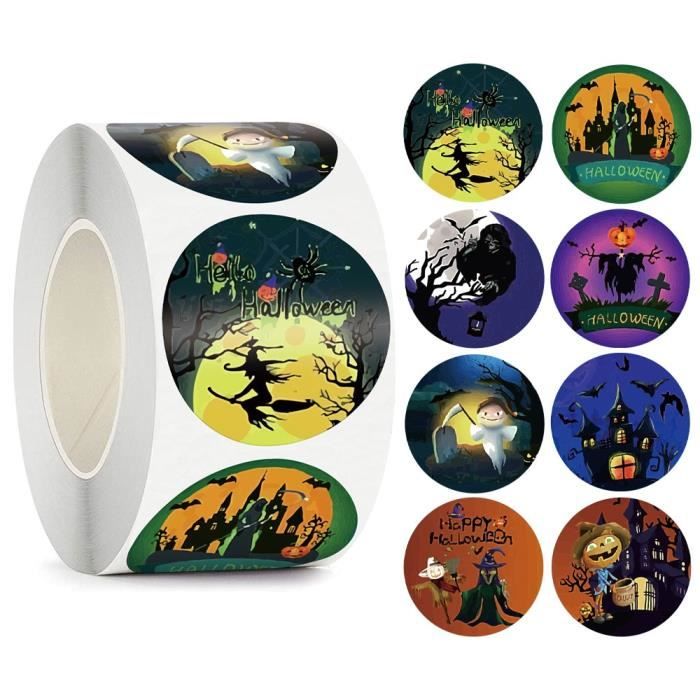 Autocollants De Halloween Pour Enfants Holographiques, 216 Gommettes