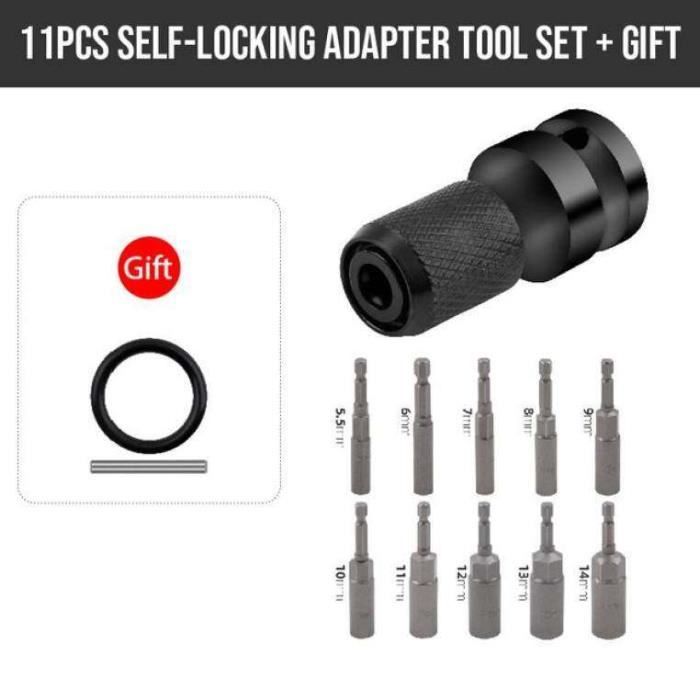 GOTOTOP Convertisseur De Douille De Clé électrique 5pcs Adaptateur De