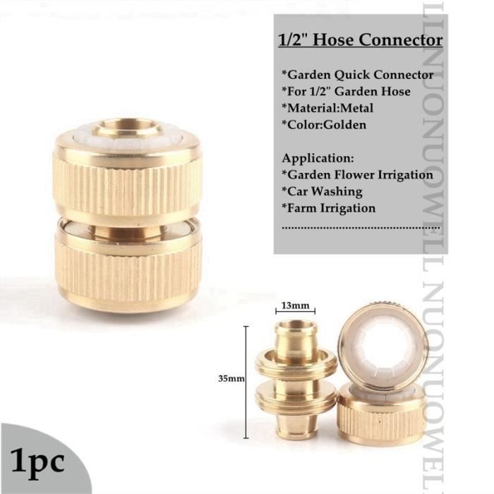 Adaptateurs De Robinet Jardin 2-en-1, Filetage 1/2" Et 3/4", Lot De 3 - Raccord Universel Pour Tuyau D'arrosage - 5