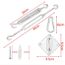 Deuba Kit de fixation pour voile d'ombrage DETEX® fixation auvent store protection 