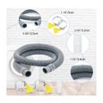 Rallonge de tuyau de vidange - 1 m - Pour machine à laver et lave-vaisselle - Avec raccord de tuyau et colliers de serrage - 20 mm-1