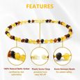 collier d ambre bebe(Multicolor Raw) - 3 Taille(28cm & 33cm & 35cm) - Forfait simple-1