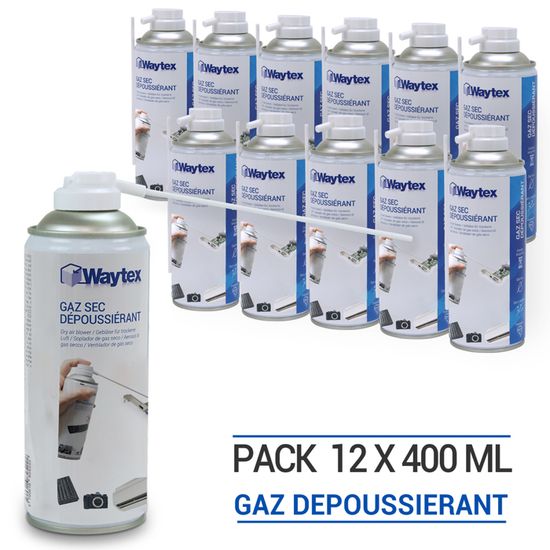 Lot De 6 Bombes Air Comprimé 400 Ml AMBRO-SOL - Dépoussiérant Pour PC, Clavier, Carte Mère