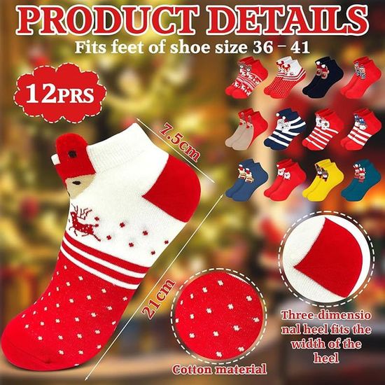 Lot De 3 Paires De Chaussettes D'hiver Pour Femme Avec Semelle En