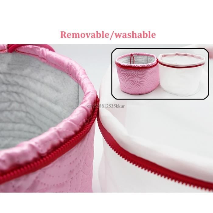 Welltop Casque pour séchage cheveux, Capuchon de séchage doux Vapeur réglable à la main utilisé pour le séchage convient à toutes les tailles de tête et de cheveux (argent