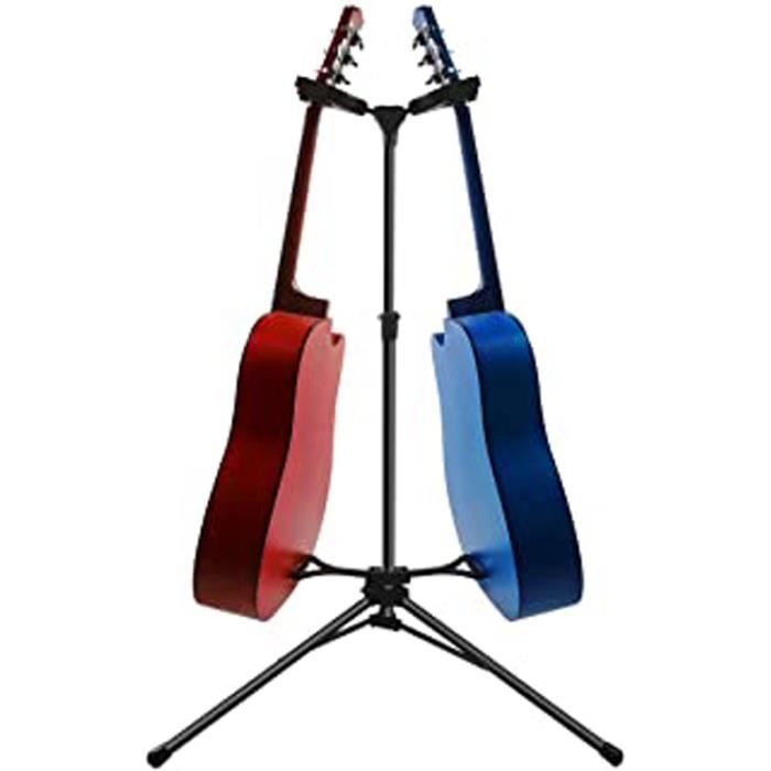 Pied Guitar Stand Guitare Double Support 2 Acoustique Trepied