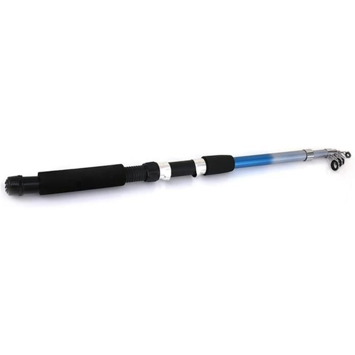 Kit Pêche Enfant 63 Pièces – Canne Carbone Télescopique 165 Cm, Moulinet, Leurres, Sac Transport