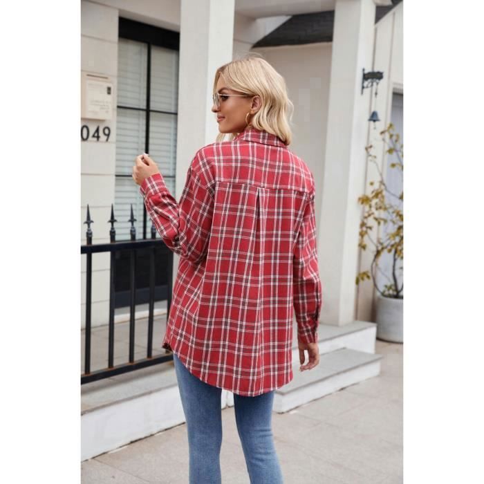 Chemise Manches Longues Dover Saddlery Femme - XL Rouge - 1/4 Zip Stretch