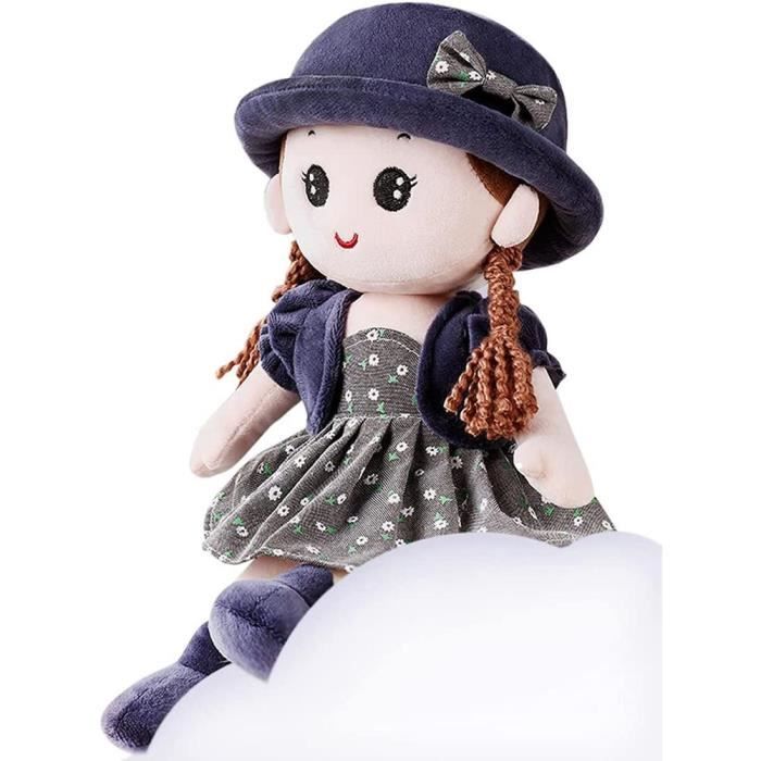 Poupée De Chiffon Princesse En Peluche Super Douce, Habillage Amovible, 45 Cm, Parfaite Pour Câliner Et Offrir