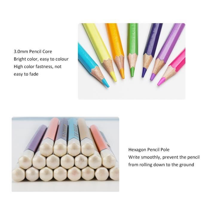 Brutfuner Lot de 120 crayons de couleur carrés pour livres de coloriage  pour adultes, étudiants ou enfants (120 couleurs) - Cdiscount Beaux-Arts et  Loisirs créatifs