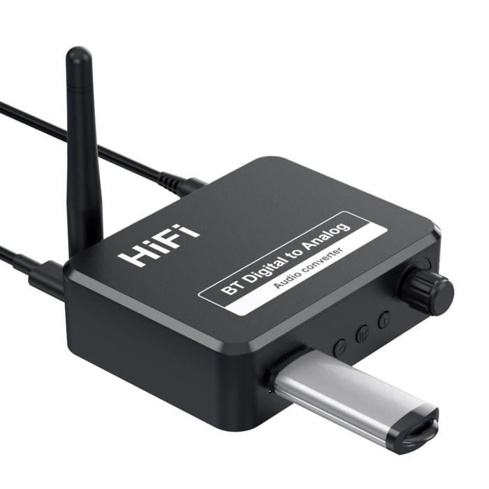 Émetteur/Récepteur audio Bluetooth sans fil pour entrée et sortie  analogique et numérique