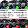 (Argent)Manettes d'extension de palettes de volant pour Audi A4 B8 A3 8P S3 A5 A6 S6 C6 Q5 A8 R8 TTS MK2 8J Avant DSG Couvre-volan-2