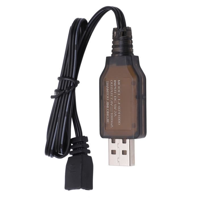 MMOBIEL 2 pcs. Câble Chargeur USB avec indicateur LED, Compatible avec Les  Batteries LiPo 800mA 2S 7.4V pour Drones/quadcopters/véhicules RC avec