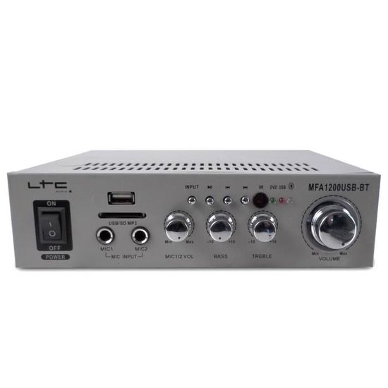 Ampli MFA1200-BT LTC Karaoké Hifi 100W USB/BT Noir
