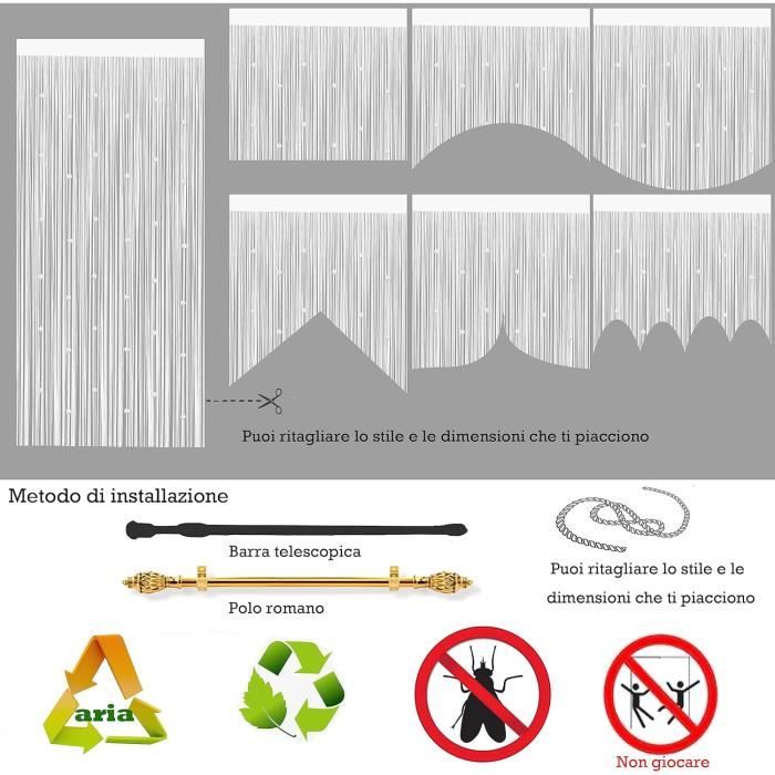 Rideau De Porte En Perles Rideau Anti Mouches Pour Porte Exterieur Moustiquaire Rideaux Rideau