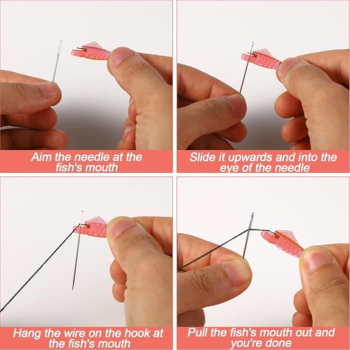Lot De 30 Enfile-Aiguilles à Bouche De Poisson, Enfile Aiguilles Machine à Coudre Enfile-Aiguille Automatique Pour Machine à Coudre - Beaux-Arts Et Loisirs Créatifs