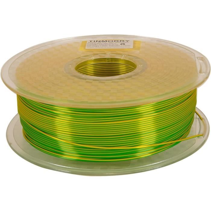 Filament PLA bicolore en soie 1.75mm,Filament pour imprimante 3D,bobine de  1kg,jaune-vert,[Z354] - Cdiscount Informatique