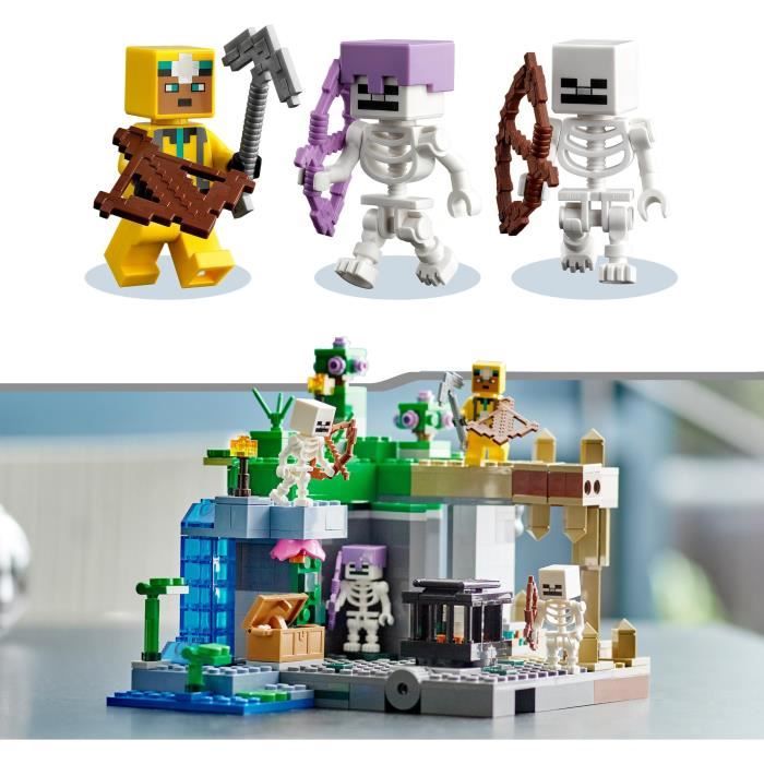 LEGO 21189 Minecraft Le Donjon du Squelette, Jouet Construction, Figurine  Squelette avec Accessoires, Grotte, Jeu Éducatif, Enfant 8 Ans et Plus en  destockage et reconditionné chez DealBurn
