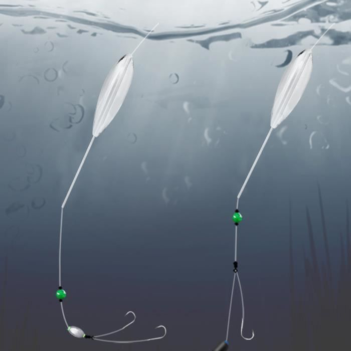 5 Flotteurs Ovales Transparents En ABS Pour Pêche - Flotteurs Coulissants à Bulle Réglable - Idéal Lac, Rivière