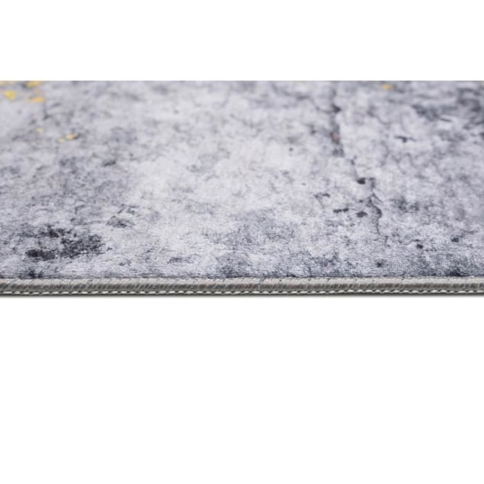 Tapiso tapis salon poil court victoria crème graphite gris motif grec  120x170 cm 40070 PRINT 1,20*1,70 VICTORIA - Conforama