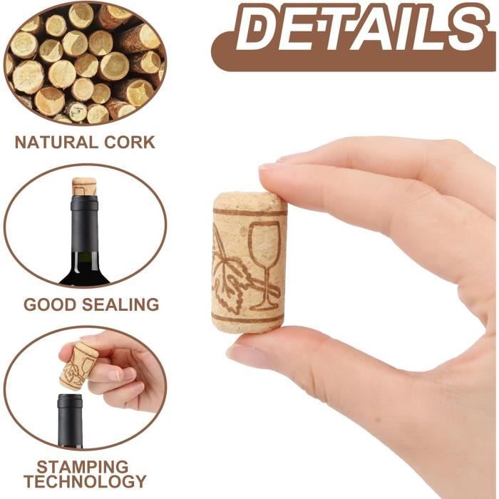 Bouchons étanches Liège Bouchons Liège Coniques Lot De 10 - Bois Naturel - 42x37x25mm - Pour Bouteilles Vin Et Loisirs Créatifs Bouchon Liège
