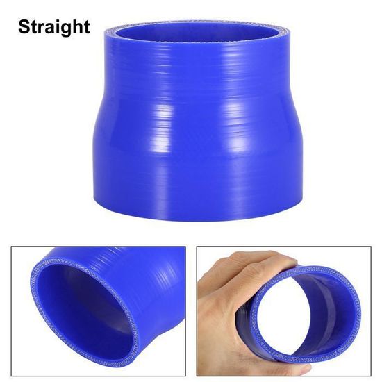 X AUTOHAUX Coupleur Tuyau Silicone Droit 89mm 3.50" ID - Bleu, Haute Performance