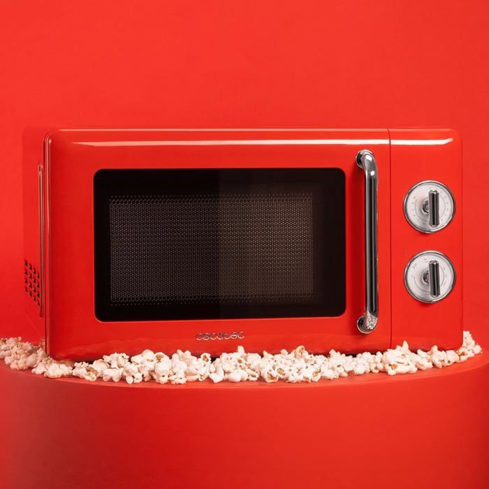 Micro Rouge Micro-Ondes Mécanique Avec Grill Proclean 3110 Rouge Rétro,20 L,700 W ...
