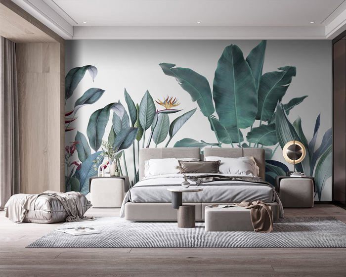 Papier Peint Panoramique 360x250 cm 3D Effet style Jungle Tropical ...