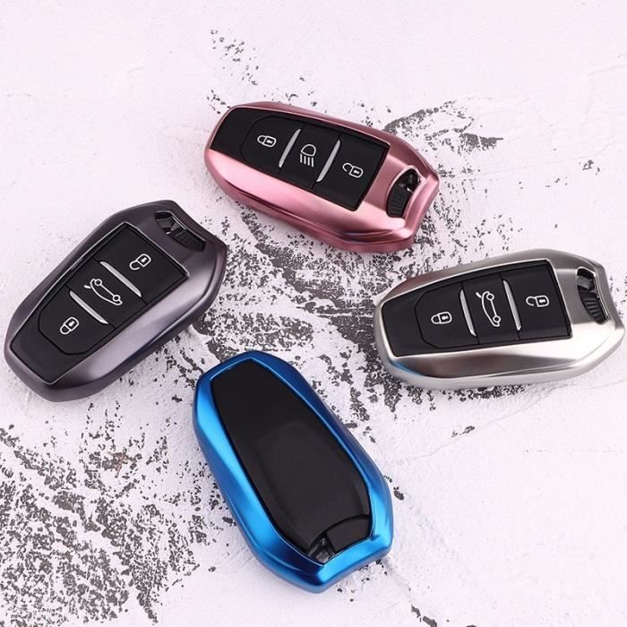 Nouveau Design 3 bouton en cuir voiture télécommande porte clés coque  housse pour Peugeot 3008 208 308 508 408 2008 307 M2480 - Cdiscount Auto