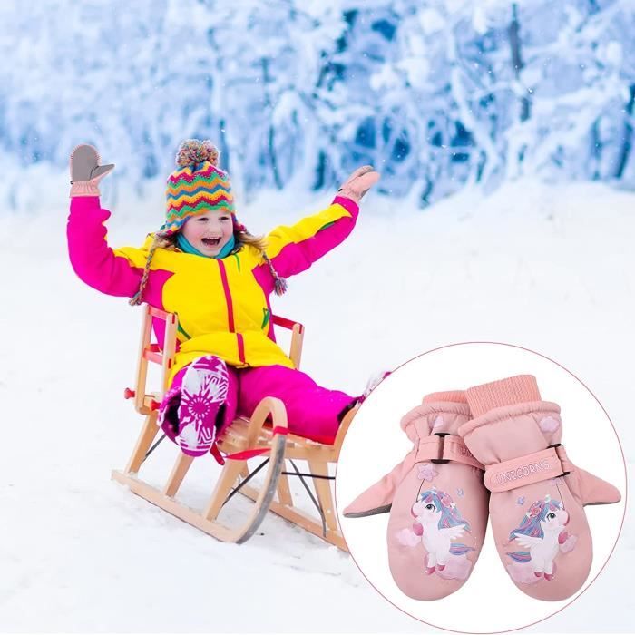 Gants de Ski Enfant, Moufles de Ski Fille Garçon Chaud Étanches pour Ski  Snowboard et Les Activités d'hiver 2-10 Ans - Cdiscount Sport