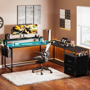 Bureau Verre Et Métal – Thème New York – Gris – Dimensions 115x60x75 Cm – Occasion