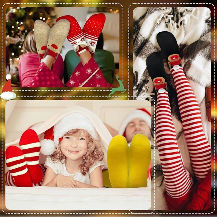 Yisight Chaussette De Noel, Coffret Cadeau 4 Paires De Chaussette