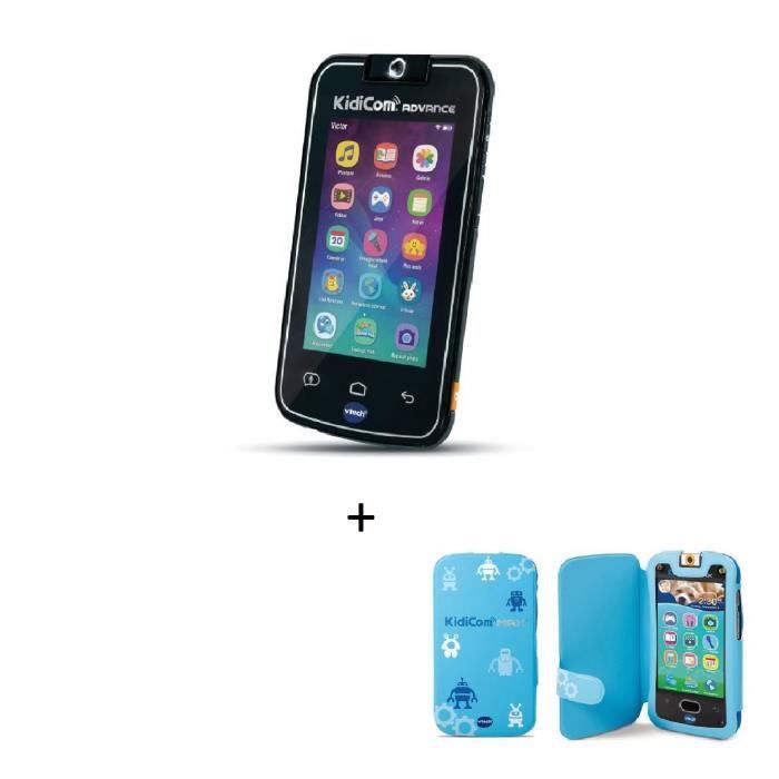VTECH - KidiCom Advance noir + KidiCom Etui de protection bleu