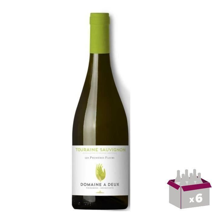 Les Premières Fleurs Touraine Sauvignon - Vin Blanc de Loire x6