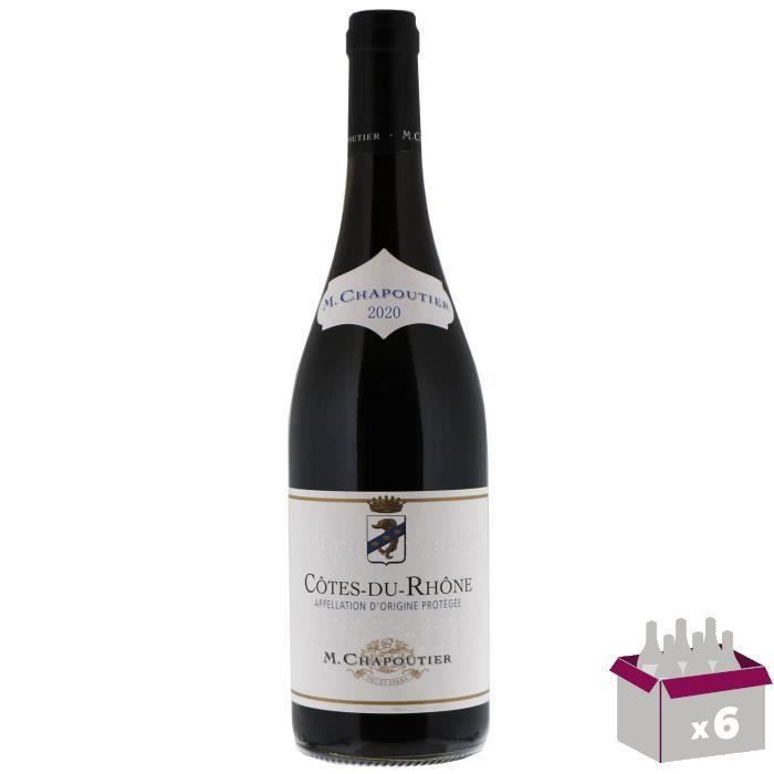 M. Chapoutier 2021 Côtes-du-Rhône - Vin rouge de la Vallée du Rhône x6