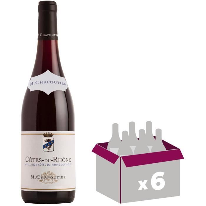 M. Chapoutier 2021 Côtes-du-Rhône - Vin rouge de la Vallée du Rhône x6