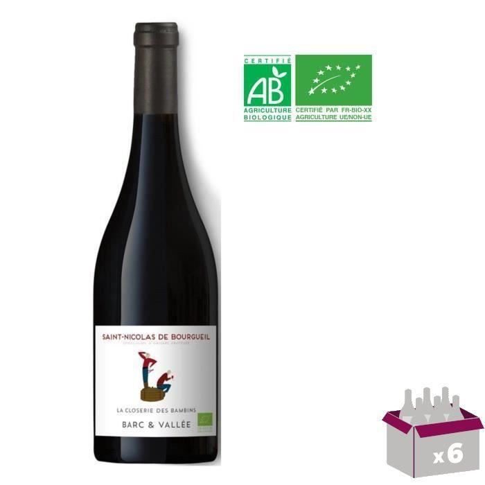 La Closerie des Bambins Saint-Nicolas-de-Bourgueil - Vin rouge de Loire Bio x6