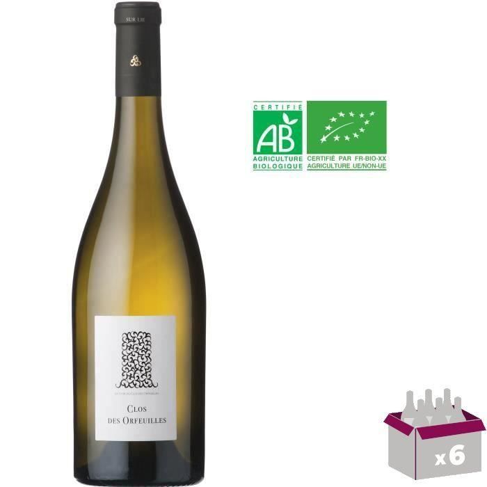 Clos des Orfeuilles 2019 Muscadet Sèvre et Maine sur Lie - Vin blanc de Loire - Bio x6