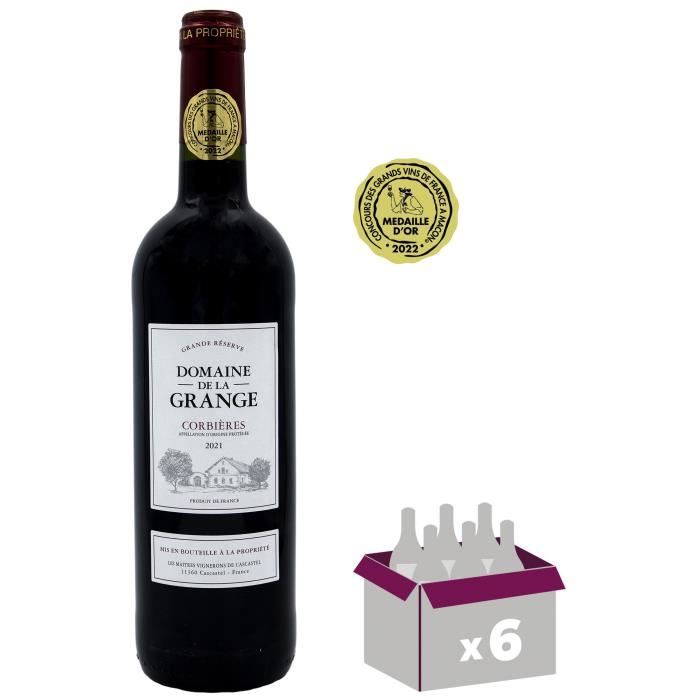 Domaine de la Grange 2018 Corbières - Vin rouge du Languedoc Roussillon x6