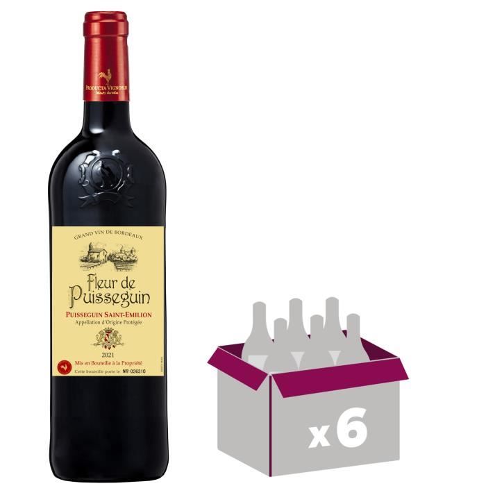4 achetées + 2 offertes - La Fleur Puisseguin 2018 Puisseguin Saint-Emilion - Vin rouge de Bordeaux