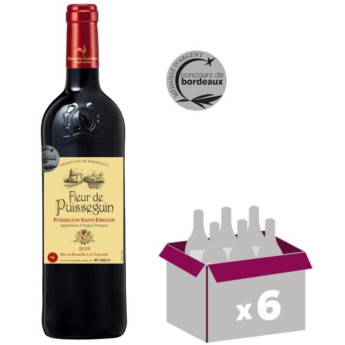 4 achetées + 2 offertes - La Fleur Puisseguin Puisseguin Saint-Emilion - Vin rouge de Bordeaux