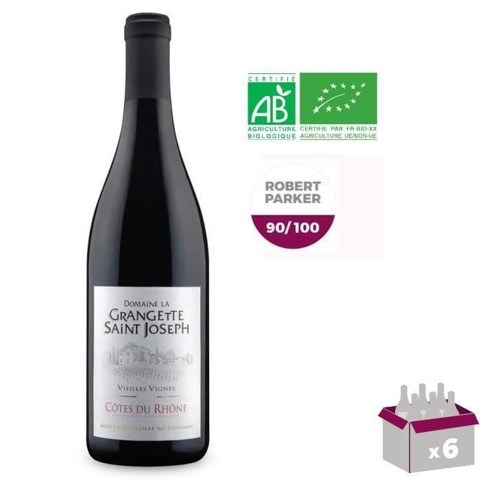 Domaine la Grangette Saint-Joseph 2019 AOC Côtes du Rhône - Vin rouge du Rhône Bio x6
