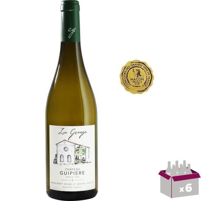 Château Guipière La Grange 2018 Muscadet Sèvre et Maine sur Lie - Vin blanc de Loire x6