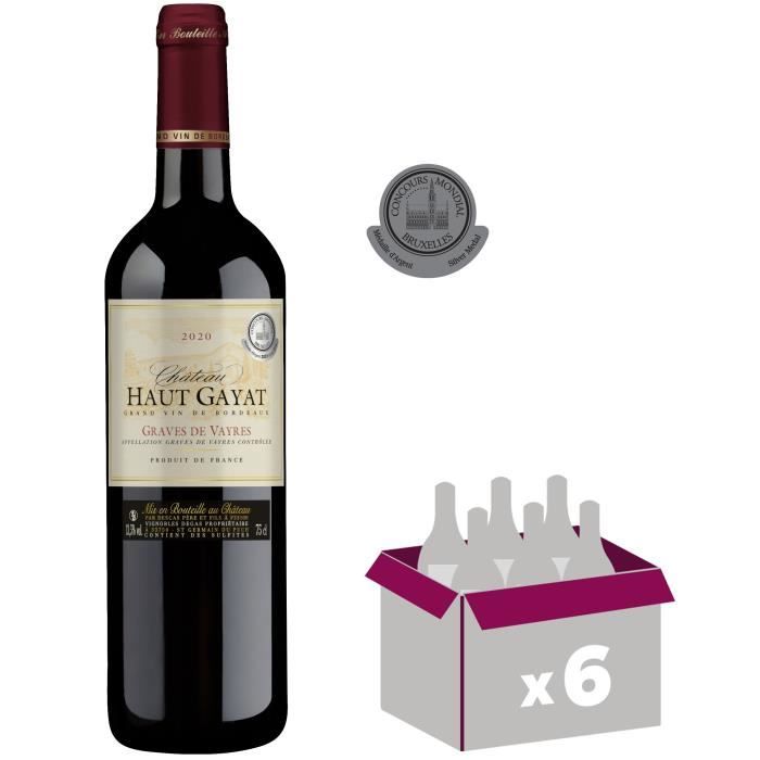 Château Haut Gayat 2018 Graves de Vayres - Vin rouge de Bordeaux x6