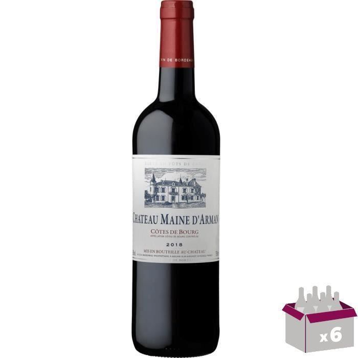 Château Maine d'Arman 2018 Côtes de Bourg - Vin rouge de Bordeaux x6